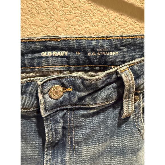 Old Navy Mid Rise O.G. Straight Jeans Size 16 - Picture 3 of 3